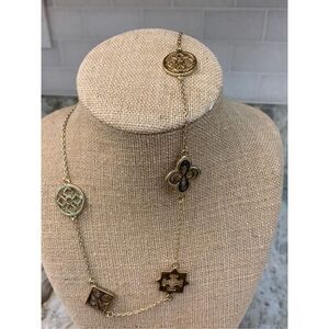 Gold Long Necklace and Earrings Fashion Jewelry #fashion